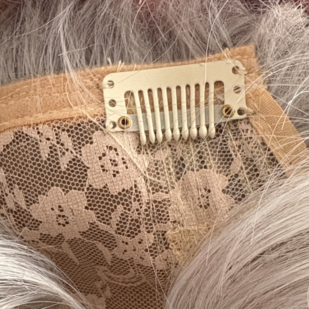 3 pack! Synthetic Fiber Hair Extension - Silver - Picture 8 of 12